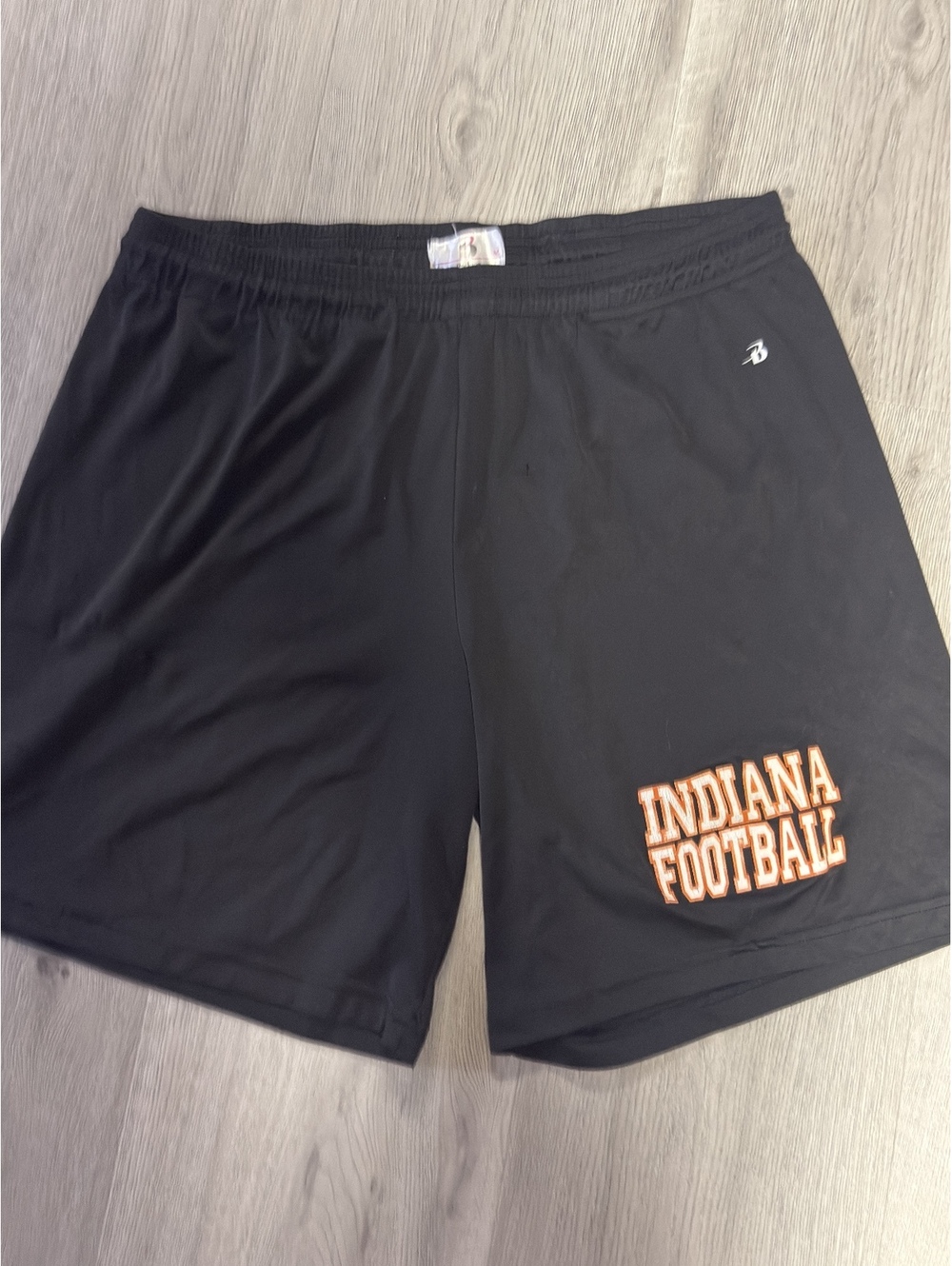 Badger Sport Indiana Football Black Athletic Shorts Medium